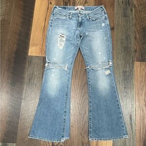 Vintage Abercrombie & Fitch Blue Flare Wide Leg Jeans
